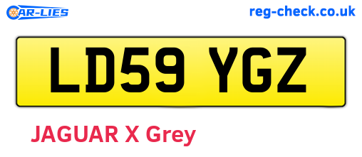 LD59YGZ are the vehicle registration plates.