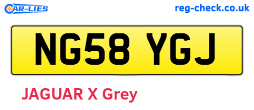 NG58YGJ are the vehicle registration plates.