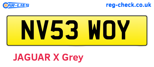 NV53WOY are the vehicle registration plates.