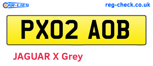PX02AOB are the vehicle registration plates.
