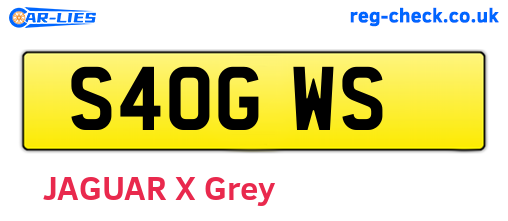 S40GWS are the vehicle registration plates.