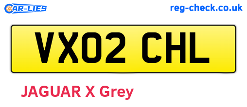 VX02CHL are the vehicle registration plates.