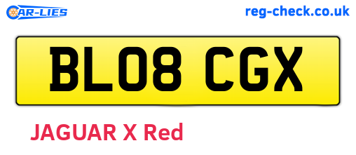 BL08CGX are the vehicle registration plates.