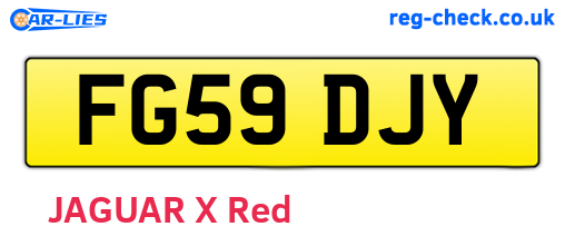 FG59DJY are the vehicle registration plates.