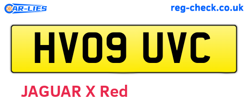 HV09UVC are the vehicle registration plates.