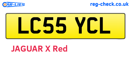 LC55YCL are the vehicle registration plates.