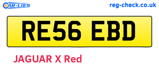 RE56EBD are the vehicle registration plates.