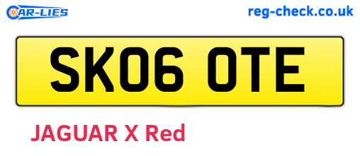 SK06OTE are the vehicle registration plates.