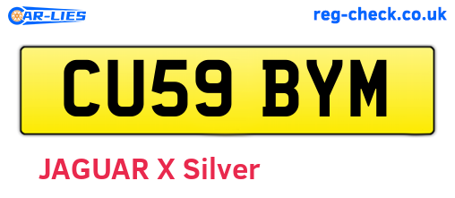CU59BYM are the vehicle registration plates.