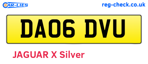 DA06DVU are the vehicle registration plates.