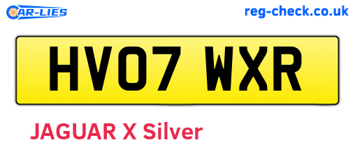 HV07WXR are the vehicle registration plates.