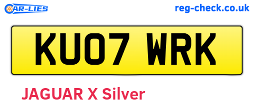 KU07WRK are the vehicle registration plates.