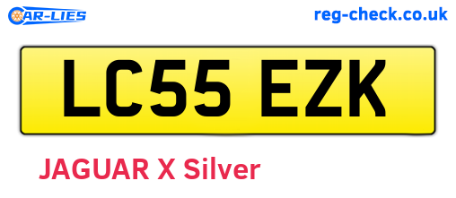 LC55EZK are the vehicle registration plates.