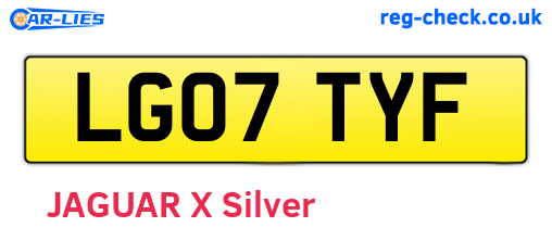 LG07TYF are the vehicle registration plates.
