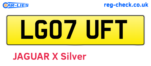 LG07UFT are the vehicle registration plates.