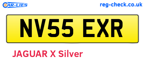 NV55EXR are the vehicle registration plates.