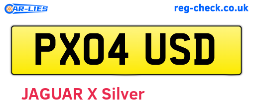 PX04USD are the vehicle registration plates.