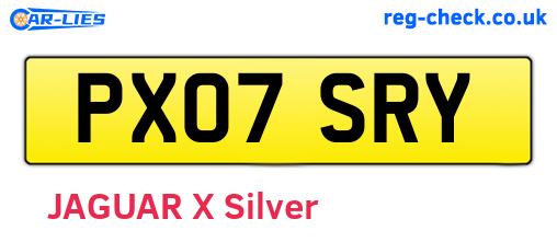 PX07SRY are the vehicle registration plates.