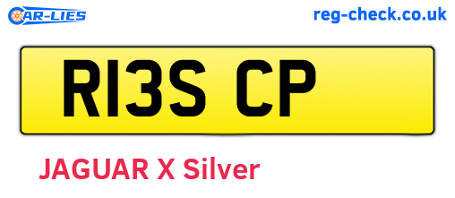 R13SCP are the vehicle registration plates.