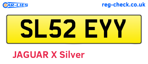 SL52EYY are the vehicle registration plates.