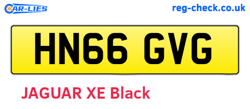 HN66GVG are the vehicle registration plates.