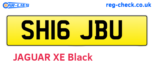 SH16JBU are the vehicle registration plates.