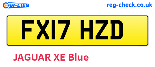 FX17HZD are the vehicle registration plates.