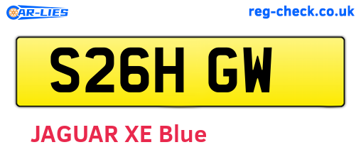 S26HGW are the vehicle registration plates.