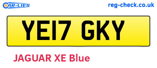 YE17GKY are the vehicle registration plates.