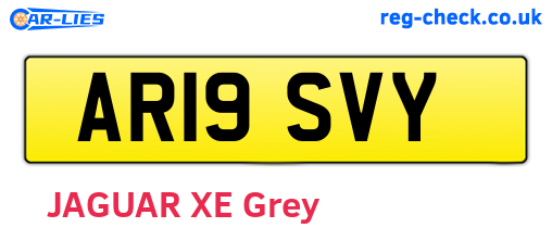 AR19SVY are the vehicle registration plates.