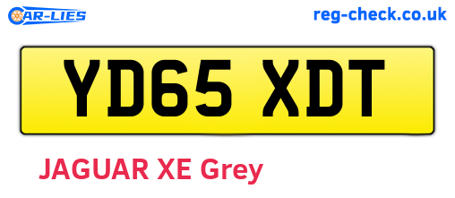 YD65XDT are the vehicle registration plates.
