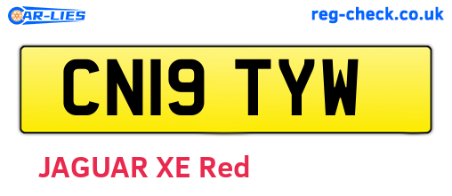 CN19TYW are the vehicle registration plates.