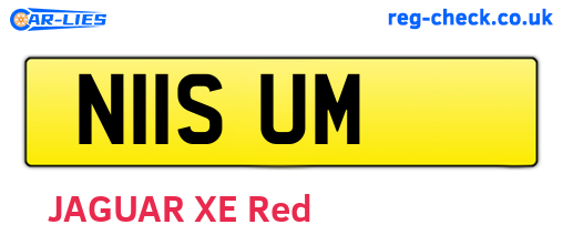 N11SUM are the vehicle registration plates.