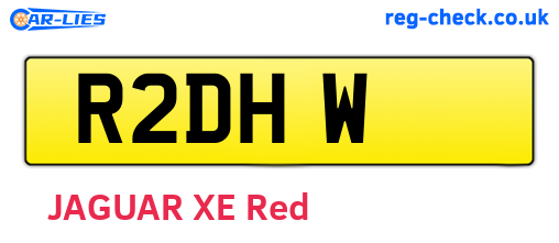 R2DHW are the vehicle registration plates.