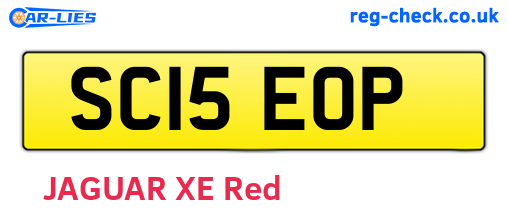 SC15EOP are the vehicle registration plates.