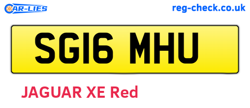 SG16MHU are the vehicle registration plates.