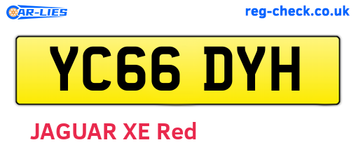 YC66DYH are the vehicle registration plates.