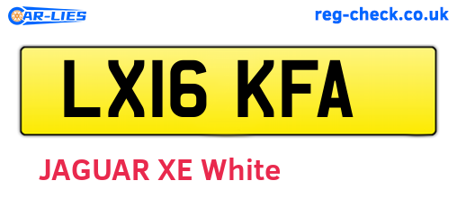 LX16KFA are the vehicle registration plates.