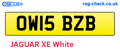 OW15BZB are the vehicle registration plates.