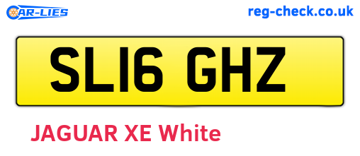 SL16GHZ are the vehicle registration plates.