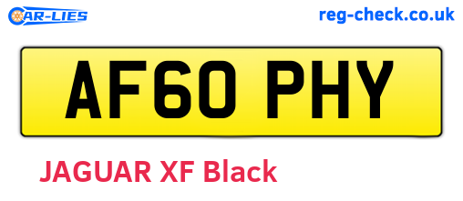 AF60PHY are the vehicle registration plates.