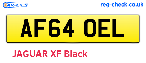 AF64OEL are the vehicle registration plates.