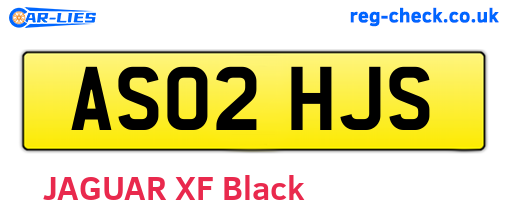 AS02HJS are the vehicle registration plates.