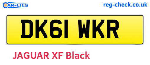 DK61WKR are the vehicle registration plates.