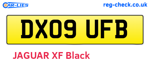 DX09UFB are the vehicle registration plates.