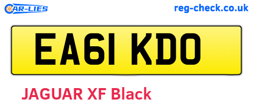 EA61KDO are the vehicle registration plates.