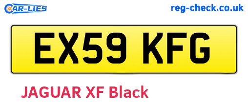 EX59KFG are the vehicle registration plates.
