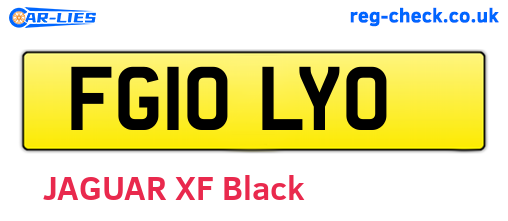 FG10LYO are the vehicle registration plates.