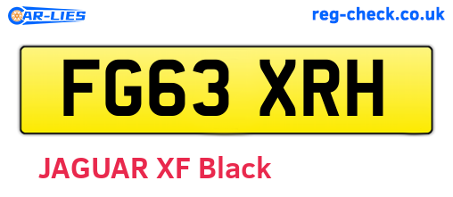 FG63XRH are the vehicle registration plates.