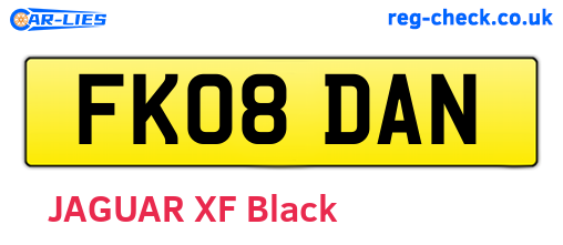 FK08DAN are the vehicle registration plates.